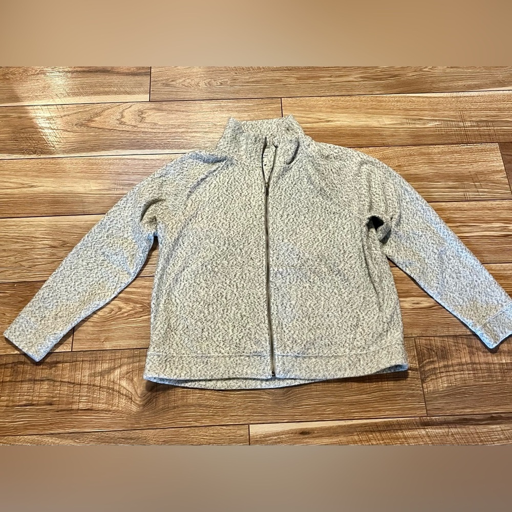 L.L. Bean Heather Gray Zip-Up Jacket